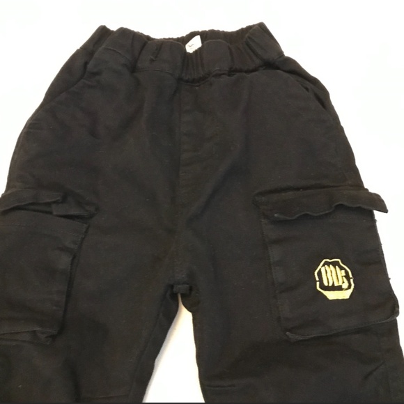 Bundle: kids plaid button flannel fleece shirt 120(5T) + denim jeans size 21(5T) - Picture 9 of 13